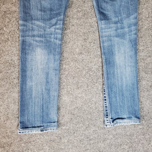 Miss Me JE5321TL Buckle Straight Leg 28 (28x28, 7" Rise) Fleur De Lis Jeans A16 - Picture 5 of 11